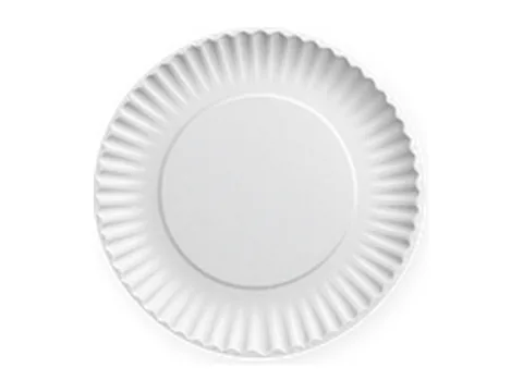 Plato Cartón Blanco 1º